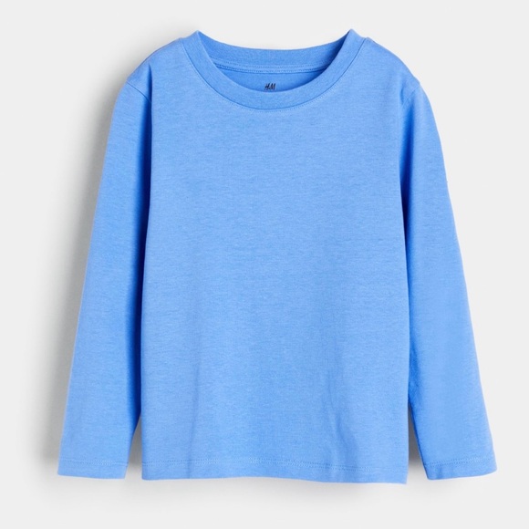 2 H&M Sz 6x/7 boys long sleeve t shirt blue - Picture 3 of 7